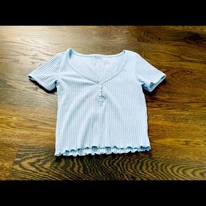 Baby blue crop top